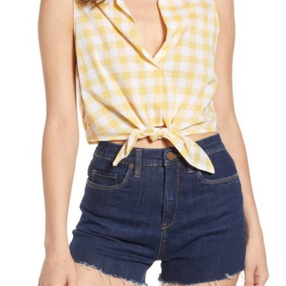 Lush Tops - Lush NWT Gingham Tie Hem Top